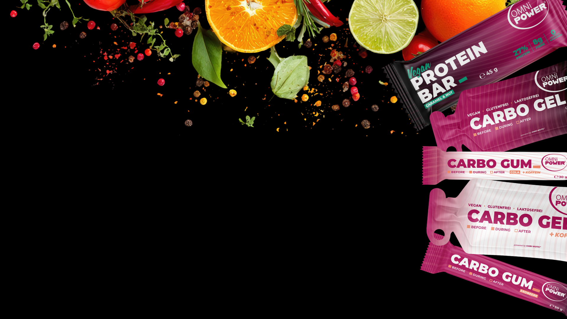 Hero Banner Veganuary: Proteinbar, Carbogel, Carbogum