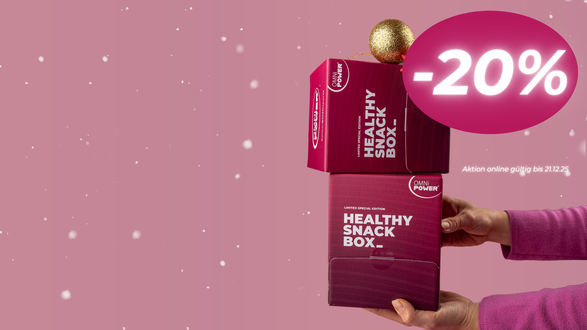 -20% Rabatt auf Healthy Snack Box, Aktion online gültig bis 21.11.25